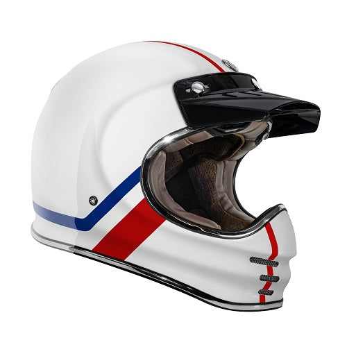 TORC T-3 Full Face Retro Moto Helmet Tiffany Blue
