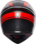 AGV K1 Warmup Matte Black Red Helmet - Throttle City Cycles