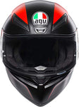 AGV K1 Warmup Matte Black Red Helmet - Throttle City Cycles