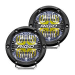 Rigid Industries 36117 360-Series LED Off-Road Light 4 in Drive Beam for Moderate Speed 20-50 MPH Plus White Backlight Pair - Throttle City Cycles