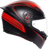 AGV K1 Warmup Matte Black Red Helmet - Throttle City Cycles