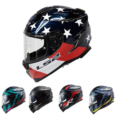 LS2 Challenger Carbon Flames Helmet